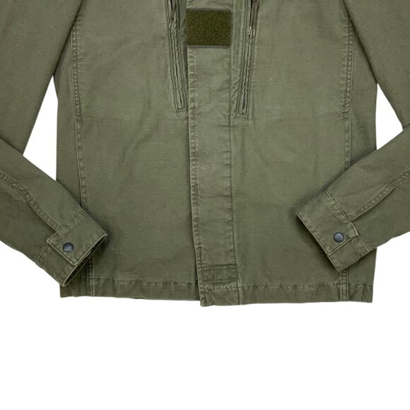 AllSaints Mens Rai Jacket XXS 2XS Green Military Sheepskin Collar Utility Fall - Picture 9 of 12
